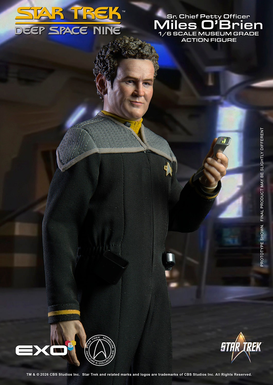 Star Trek Sr. Chief Petty Officer Miles O’Brien Sixth Scale Figure  (Prototype Shown) View 4