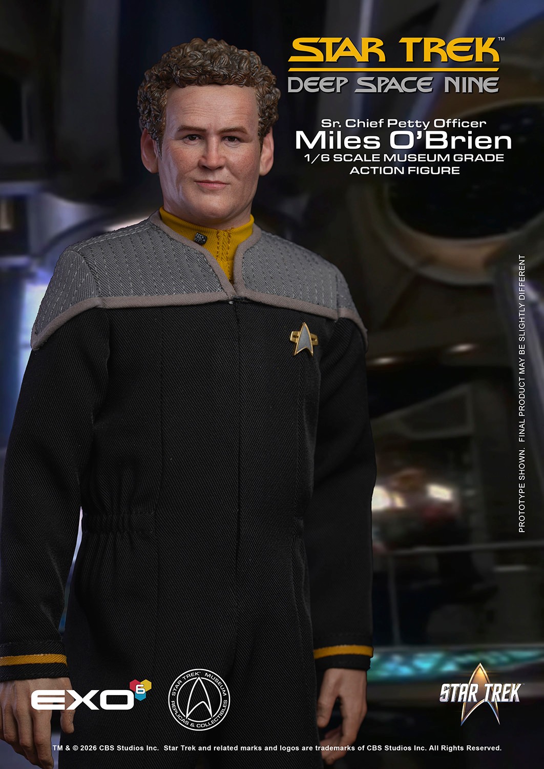 Star Trek Sr. Chief Petty Officer Miles O’Brien Sixth Scale Figure  (Prototype Shown) View 6