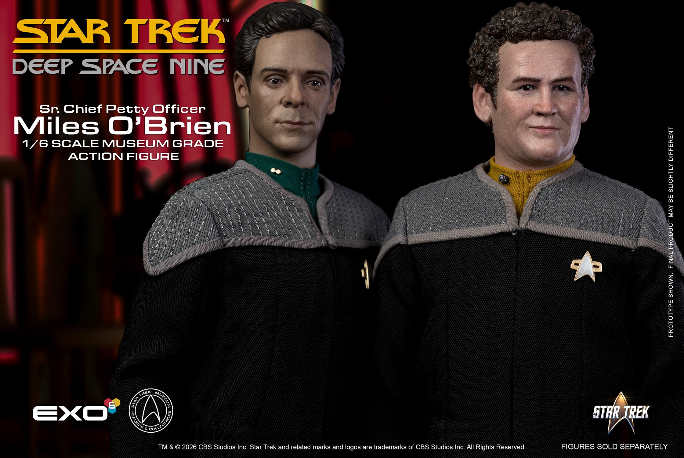 Star Trek Sr. Chief Petty Officer Miles O’Brien Sixth Scale Figure  (Prototype Shown) View 10