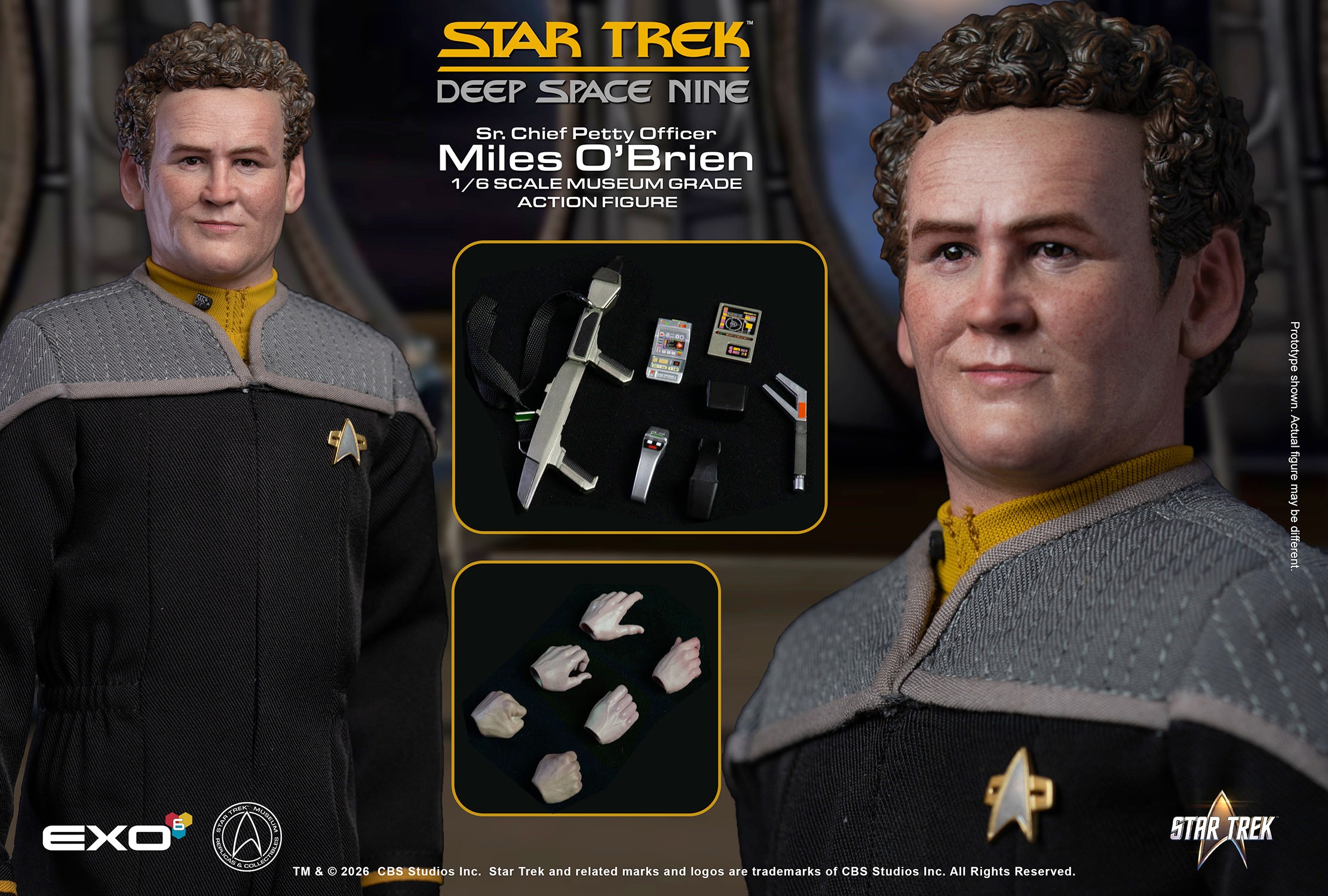 Star Trek Sr. Chief Petty Officer Miles O’Brien Sixth Scale Figure  (Prototype Shown) View 12