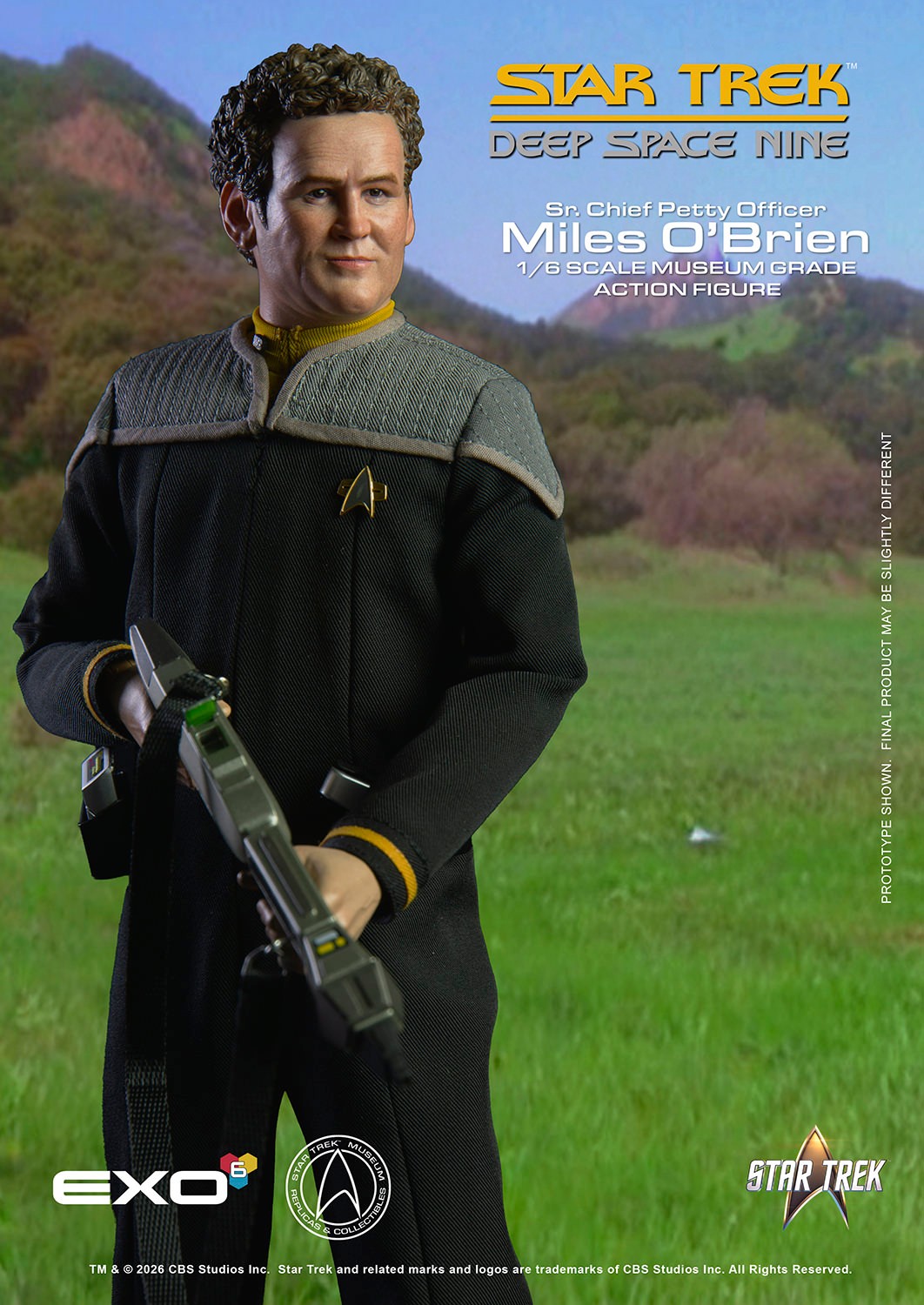 Star Trek Sr. Chief Petty Officer Miles O’Brien Sixth Scale Figure  (Prototype Shown) View 1
