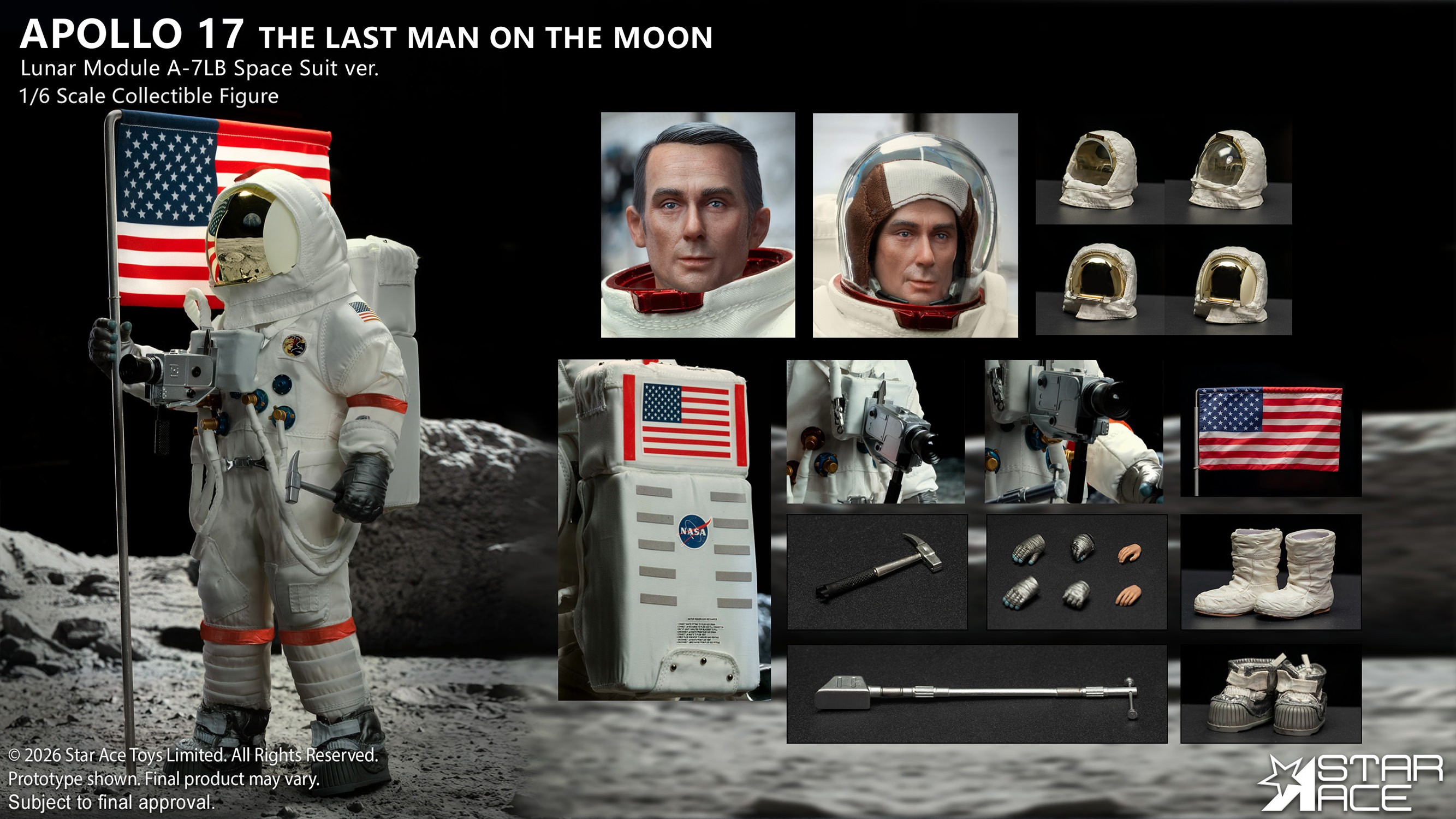 Apollo 11 The Last Man on the Moon Sixth Scale Figure  (Prototype Shown) View 12