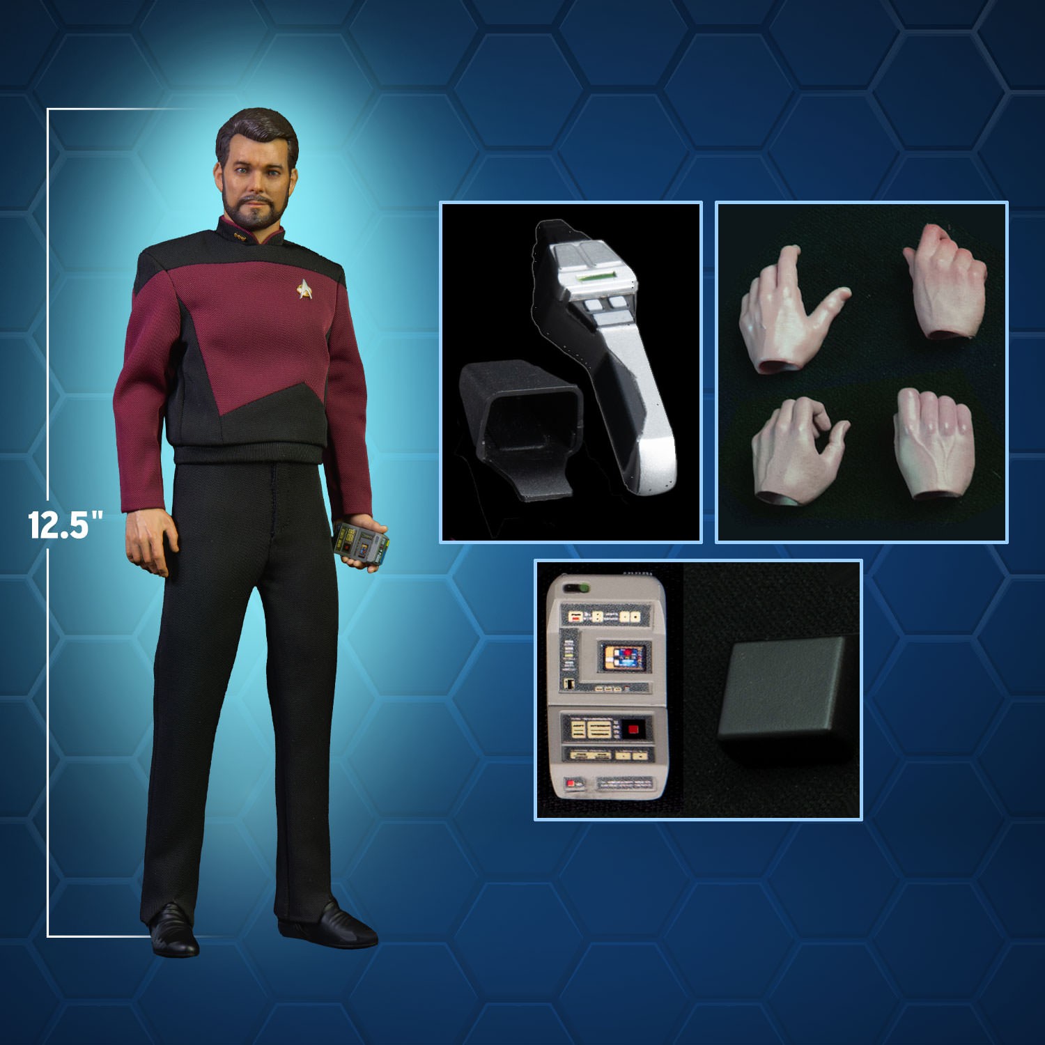 Star Trek Commander William T. Riker (Essential Version) Sixth Scale Figure  (Prototype Shown) View 2