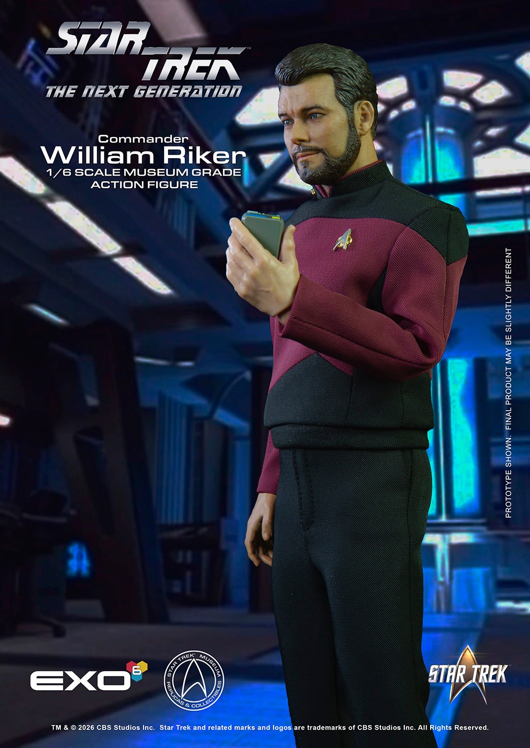 Star Trek Commander William T. Riker (Standard Version) Sixth Scale Figure  (Prototype Shown) View 10
