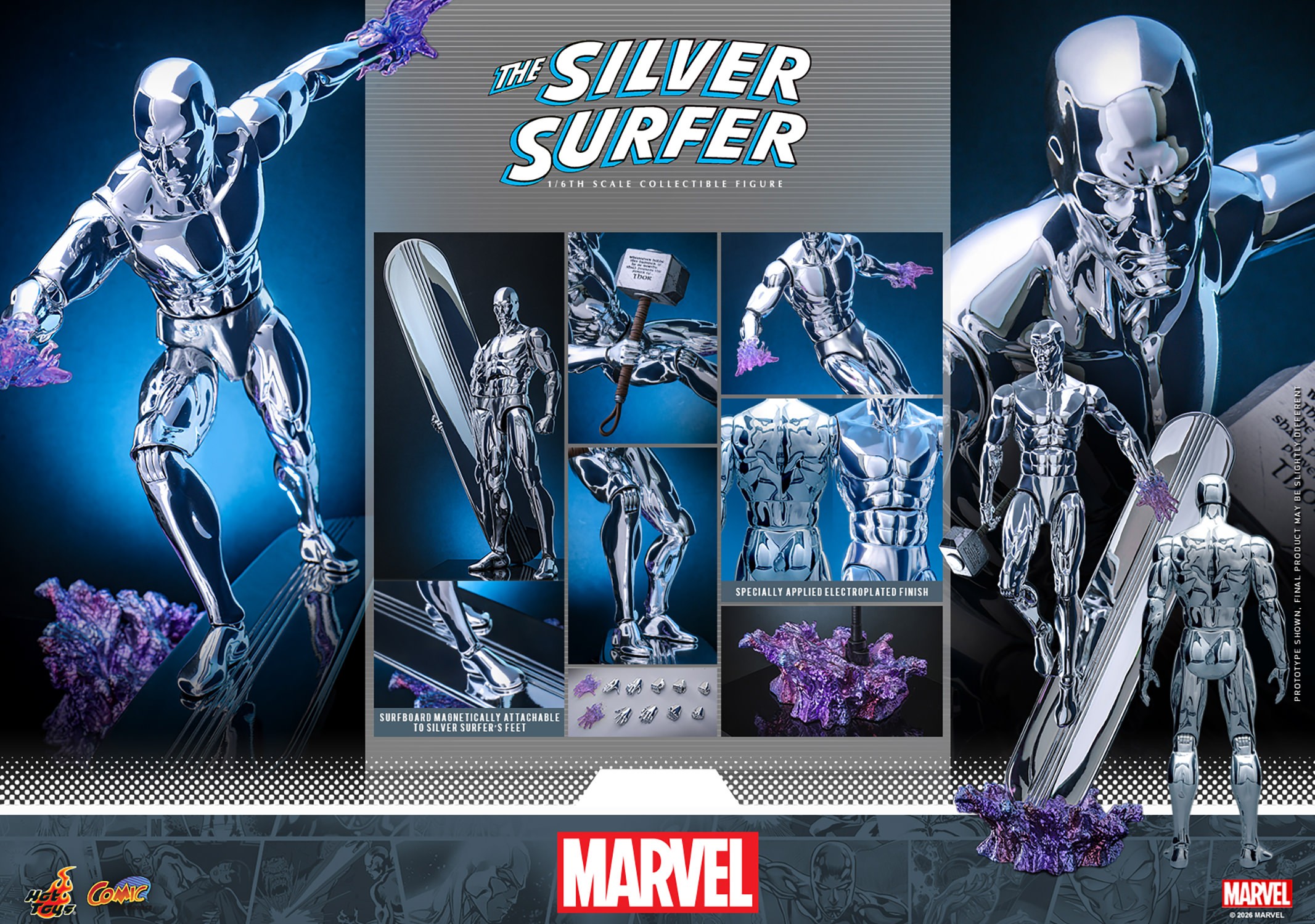 Marvel Silver Surfer Sixth Scale Figure  (Prototype Shown) View 18