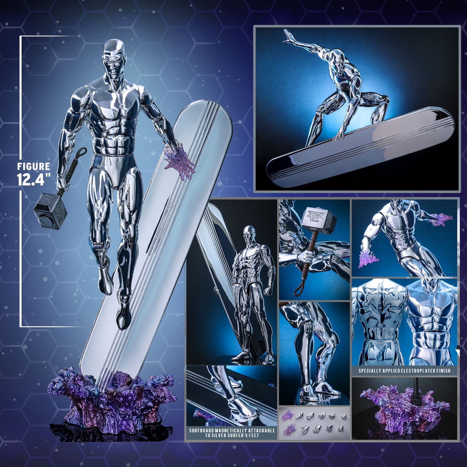 Marvel Silver Surfer Sixth Scale Figure  (Prototype Shown) View 2