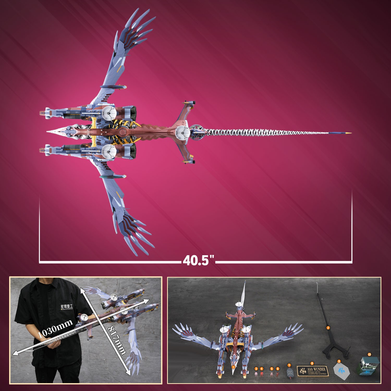 Evangelion Ultra Scale AAA Wunder (Deluxe Version) Model Kit  (Prototype Shown) View 2