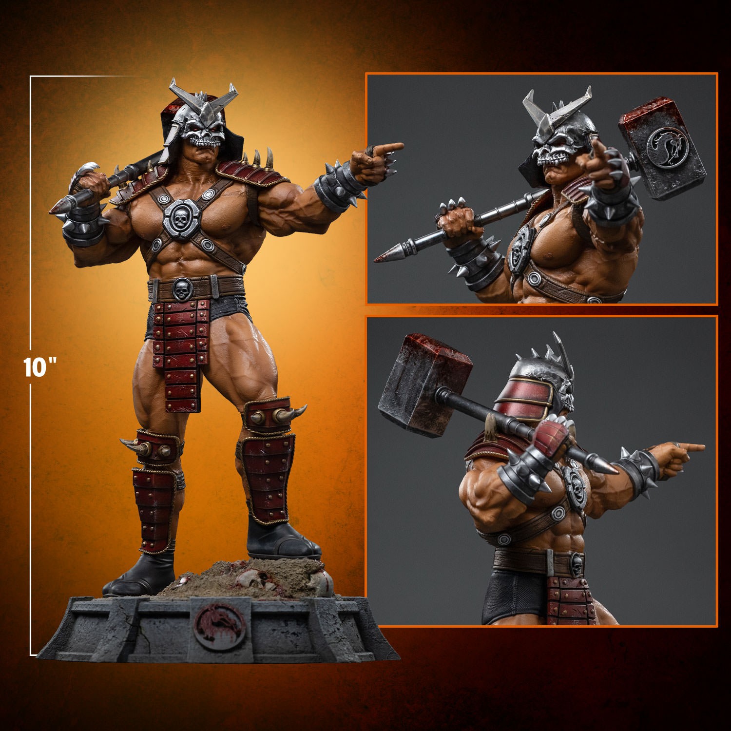 Mortal Kombat Shao Khan, Emperor of Outworld 1:10 Scale Statue  (Prototype Shown) View 2