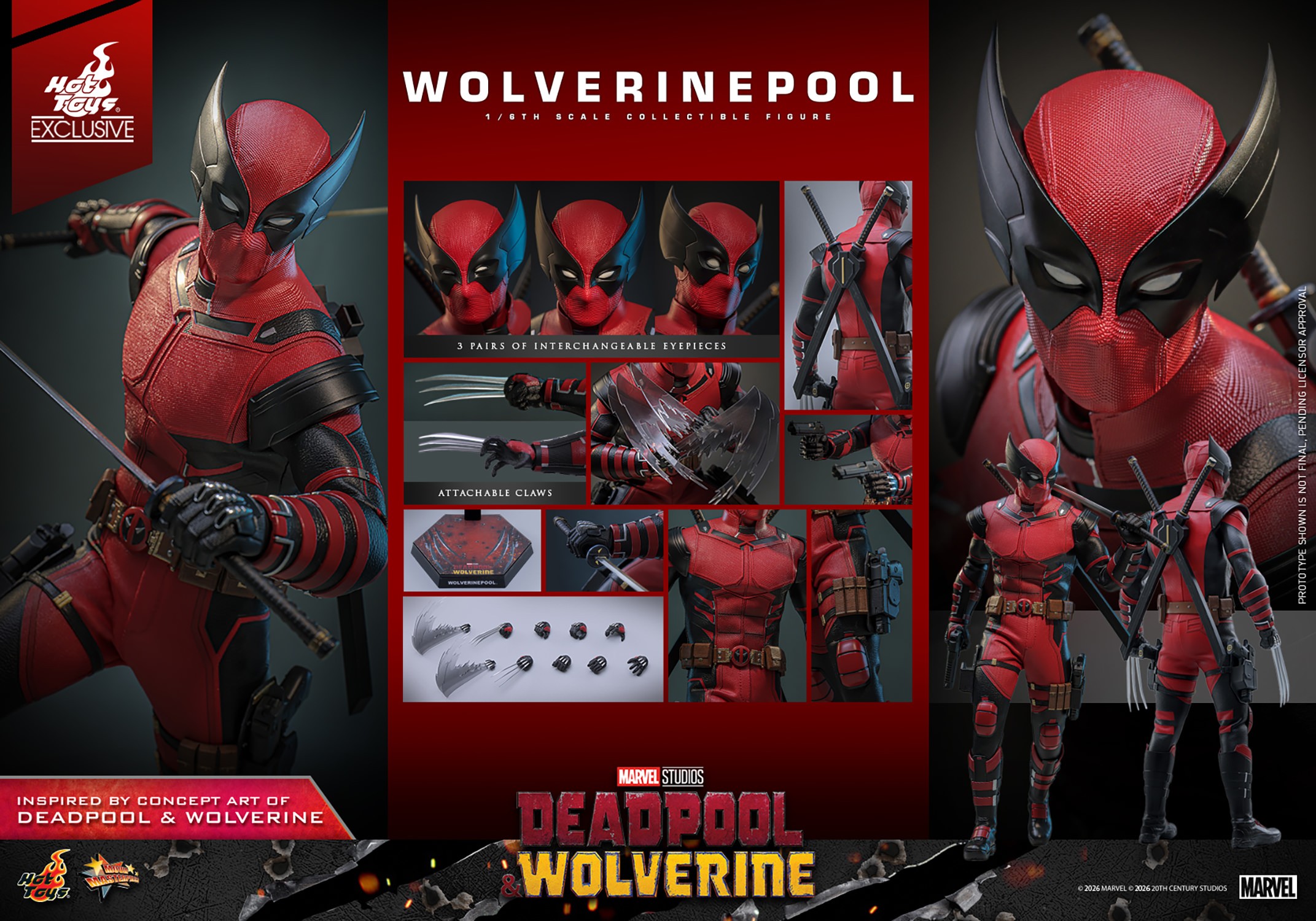 Marvel Wolverinepool Sixth Scale Figure  (Prototype Shown) View 20