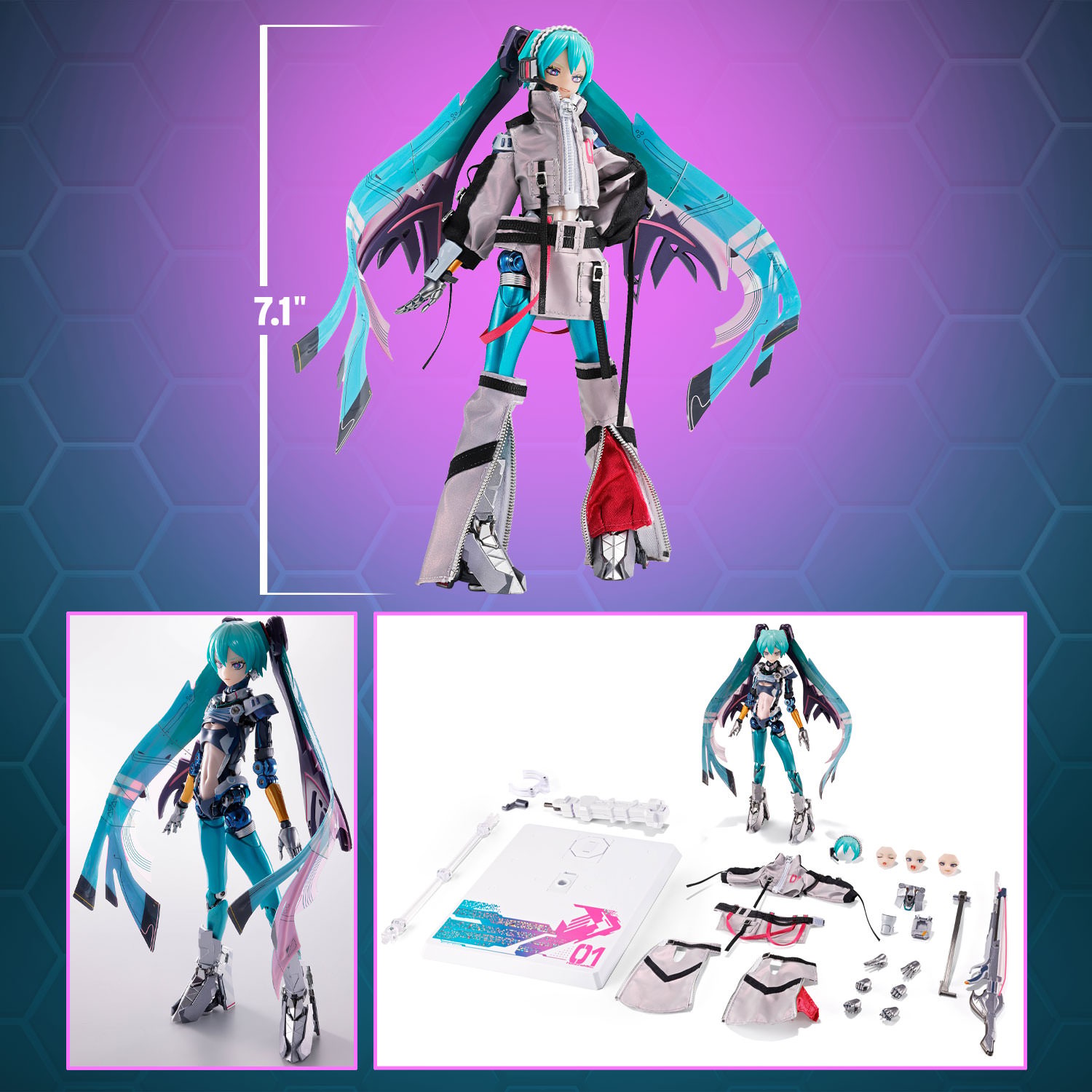 Piapro Characters Hatsune Miku Action Figure  (Prototype Shown) View 2