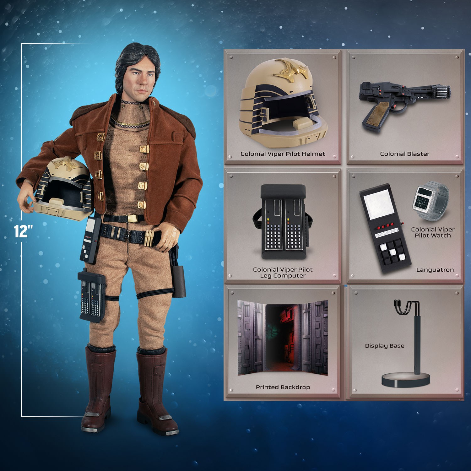 Battlestar Galactica Captain Apollo Sixth Scale Figure  (Prototype Shown) View 2