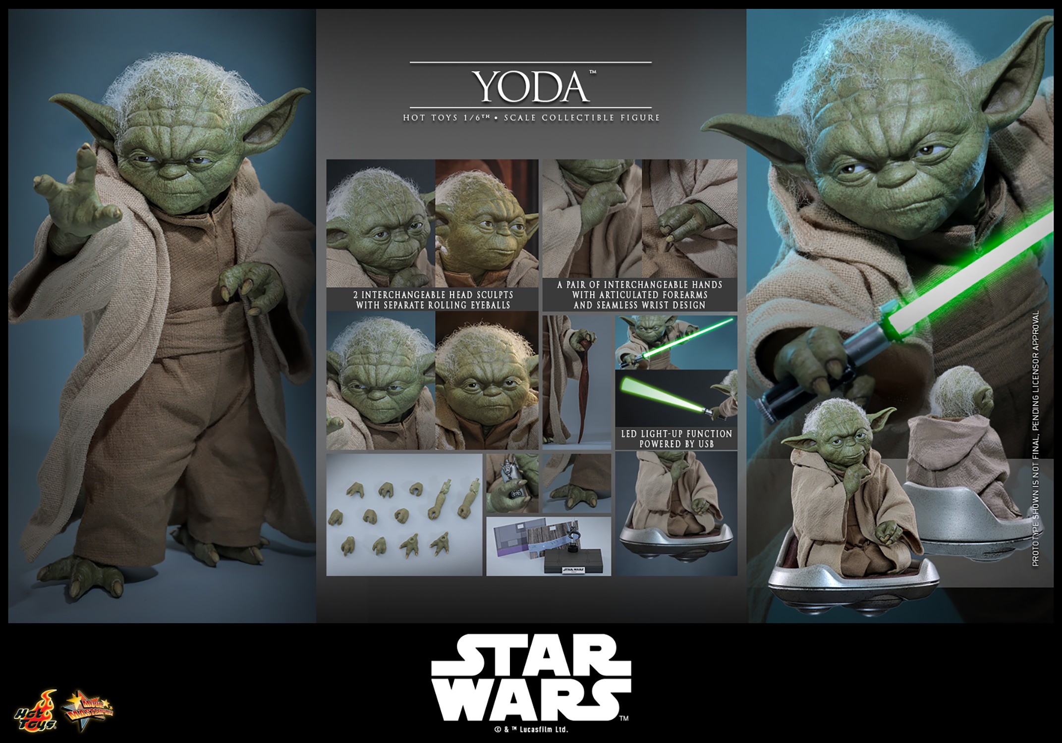 Star Wars Yoda Sixth Scale Figure  (Prototype Shown) View 24