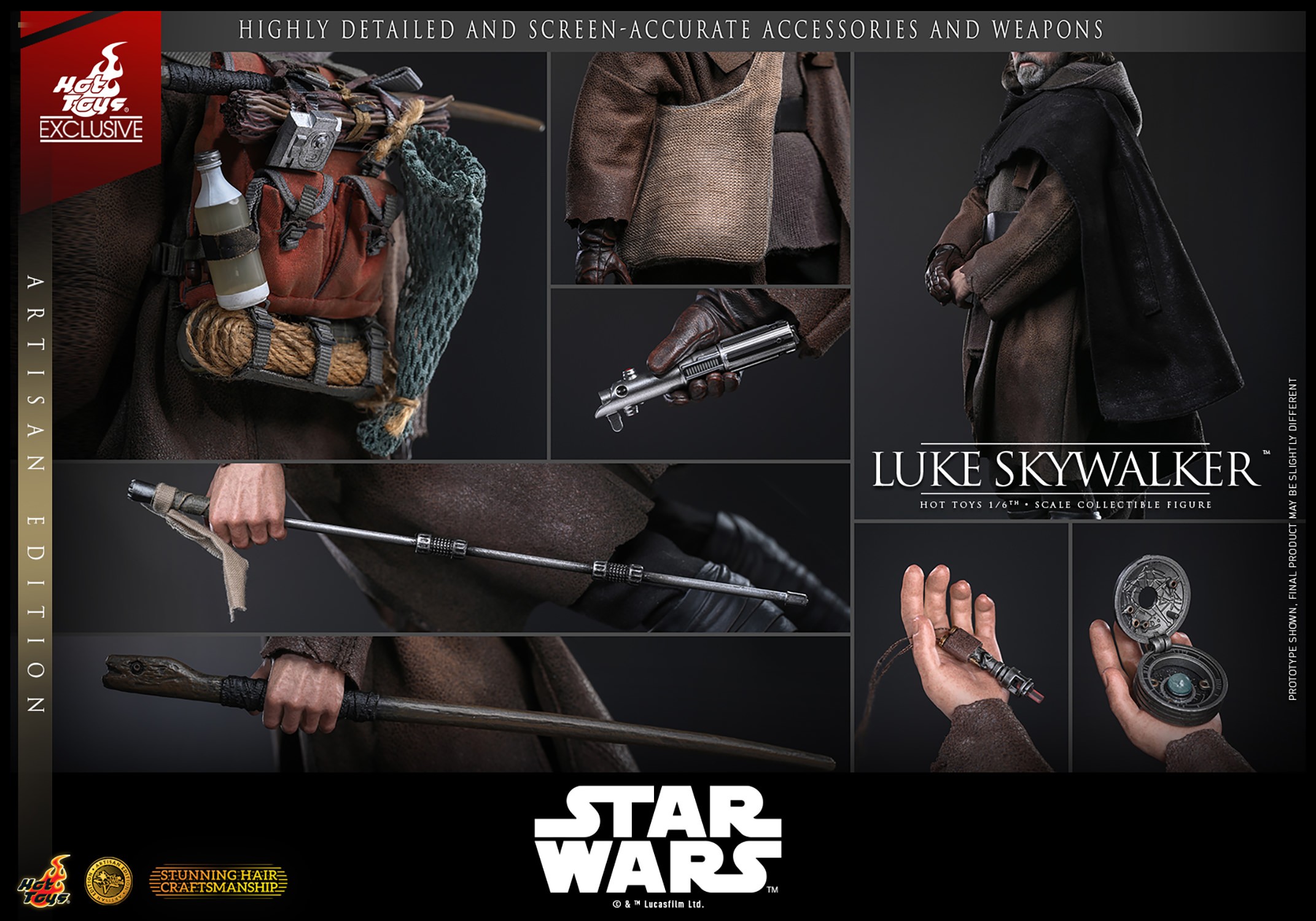 Star Wars Luke Skywalker™ (Artisan Edition) Sixth Scale Figure  (Prototype Shown) View 20