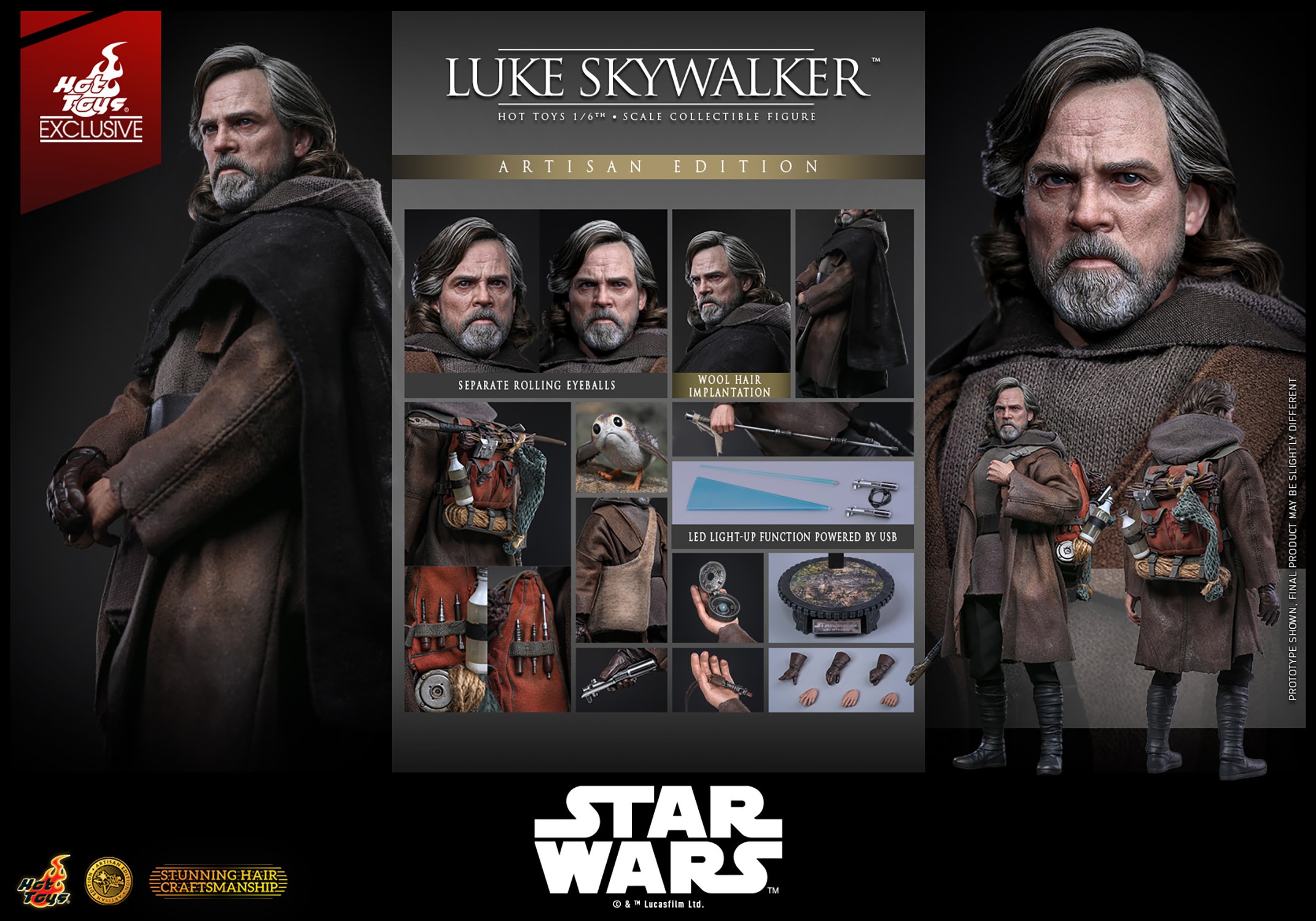 Star Wars Luke Skywalker™ (Artisan Edition) Sixth Scale Figure  (Prototype Shown) View 22