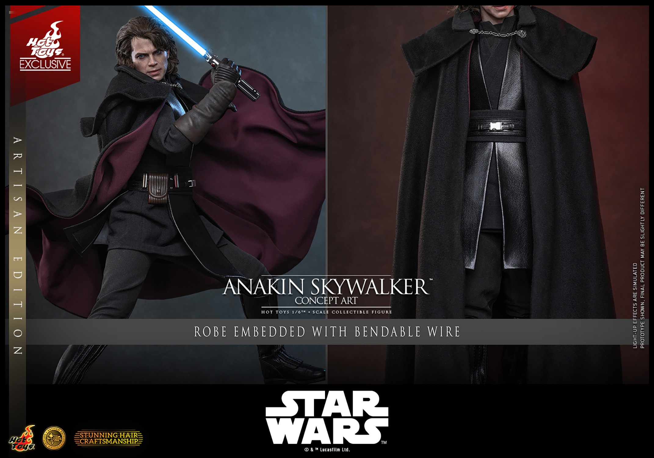 Star Wars Anakin Skywalker™ (Concept Art Version) (Artisan Edition) Sixth Scale Figure  (Prototype Shown) View 22