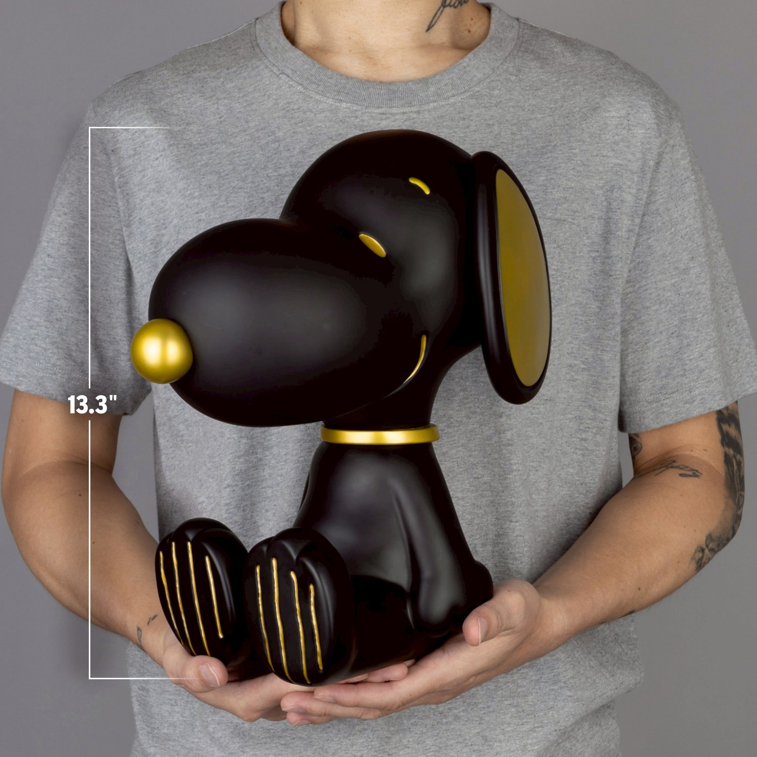 Peanuts Snoopy Piggy Bank (Black & Gold Version) Collectible Figure  (Prototype Shown) View 2