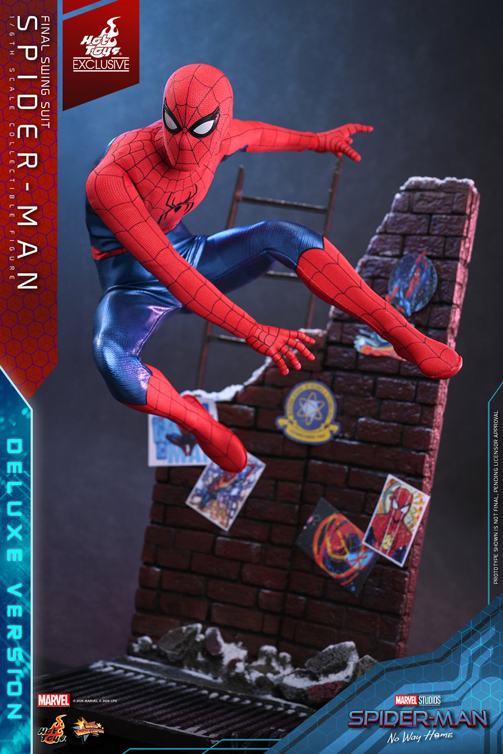 Marvel Spider-Man (Final Swing Suit) (Deluxe Version) Sixth Scale Figure  Exclusive Edition (Prototype Shown) View 4
