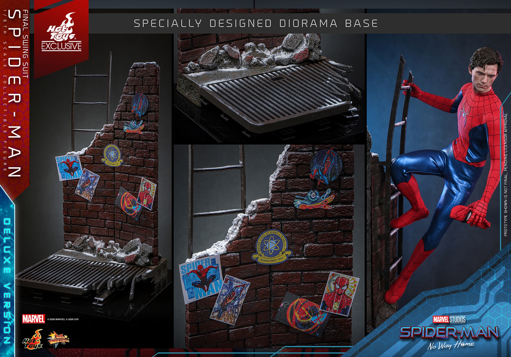 Marvel Spider-Man (Final Swing Suit) (Deluxe Version) Sixth Scale Figure  Exclusive Edition (Prototype Shown) View 21