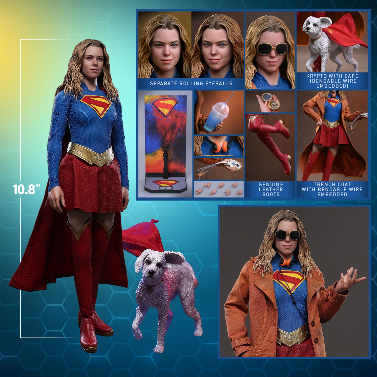 DC Comics Supergirl™ & Krypto™ Sixth Scale Figure Set  (Prototype Shown) View 2