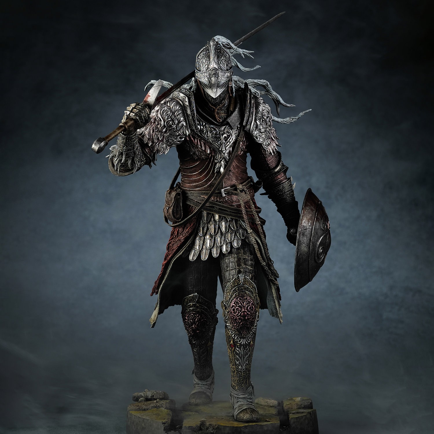 Elden Ring Raging Wolf Statues  (Prototype Shown) View 1