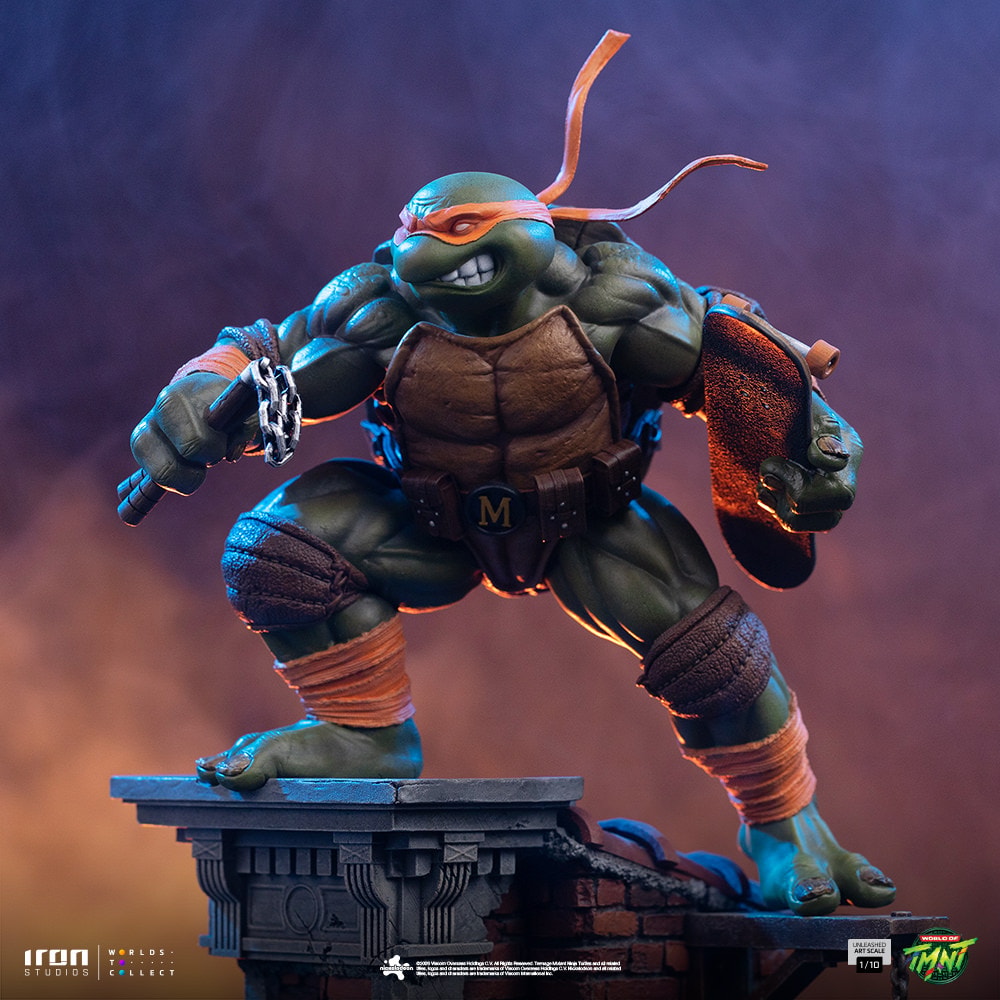 Michelangelo Unleashed 1:10 Scale Statue by Iron Studios