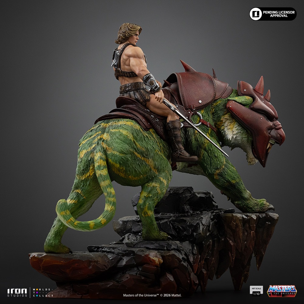 Masters of the Universe He-Man and Battle Cat Deluxe 1:10 Scale Statue  (Prototype Shown) View 4