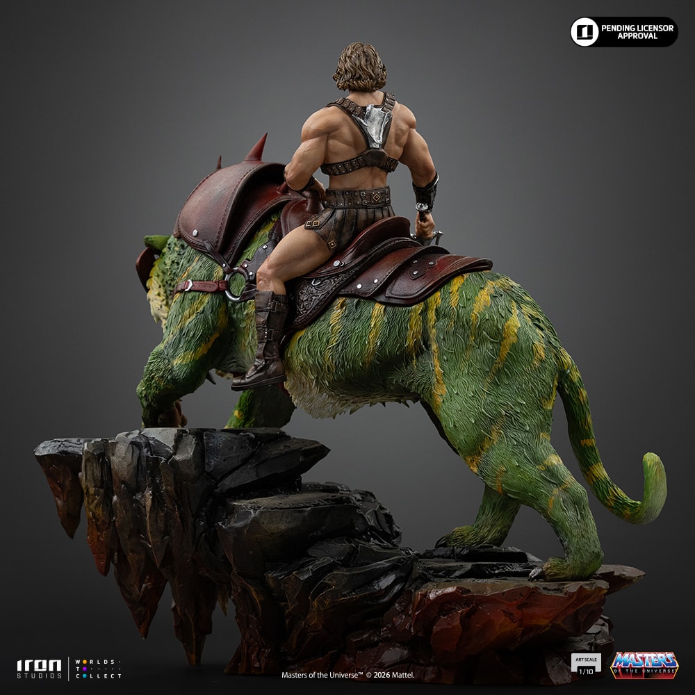 Masters of the Universe He-Man and Battle Cat Deluxe 1:10 Scale Statue  (Prototype Shown) View 5