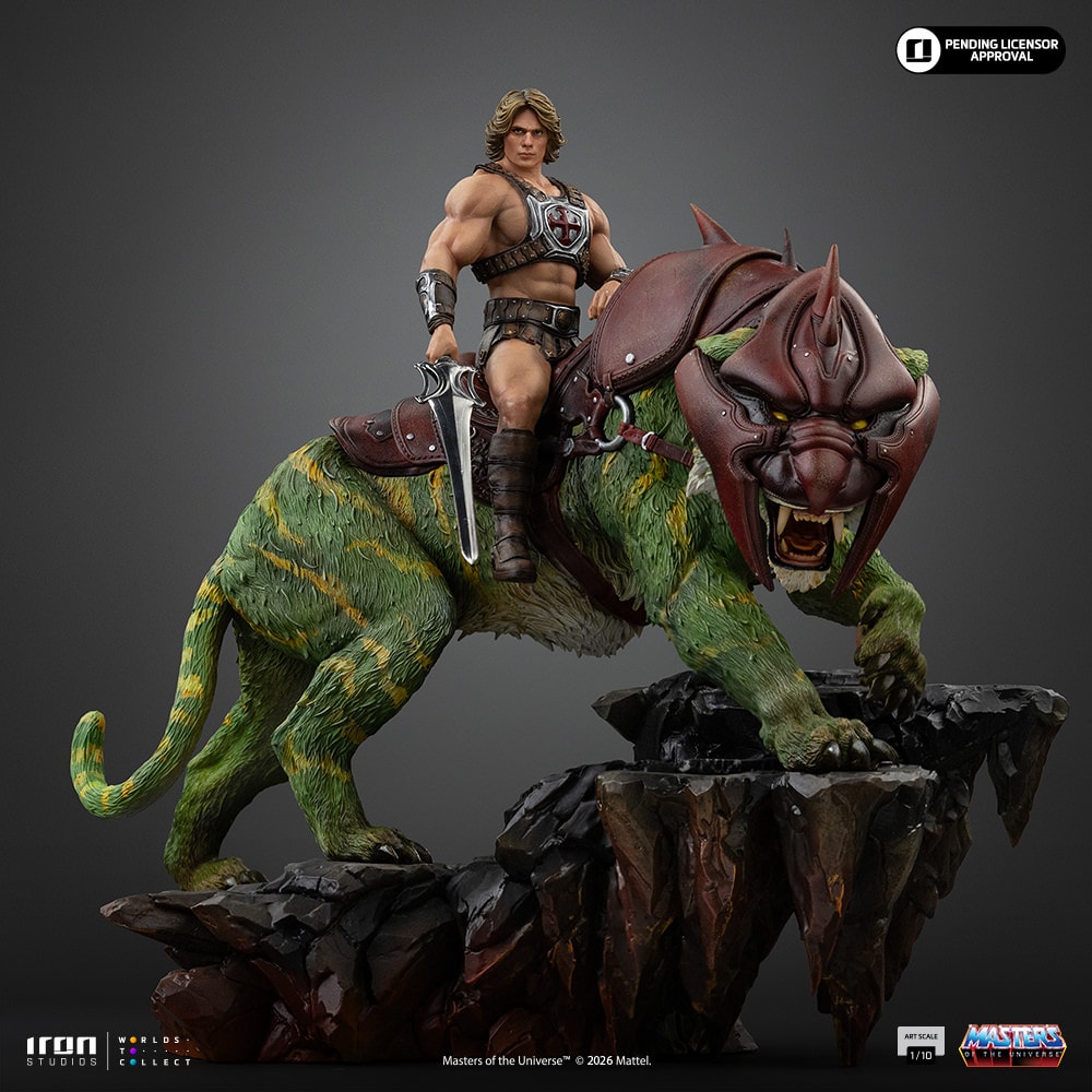 Masters of the Universe He-Man and Battle Cat Deluxe 1:10 Scale Statue  (Prototype Shown) View 6