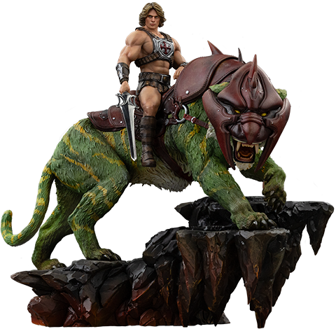 Masters of the Universe He-Man and Battle Cat Deluxe 1:10 Scale Statue  (Prototype Shown) View 7