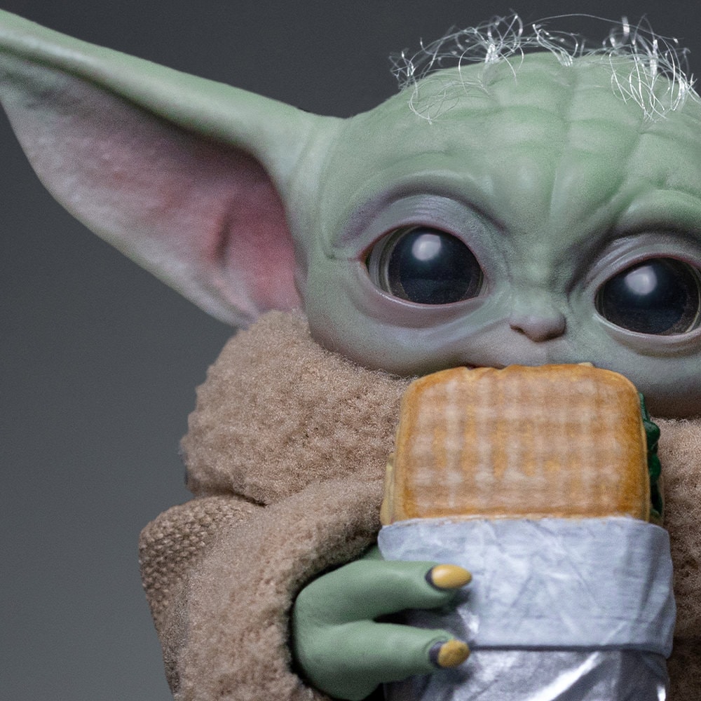 Star Wars Grogu Food Cart Snack Quarter Scale Statue  (Prototype Shown) View 3