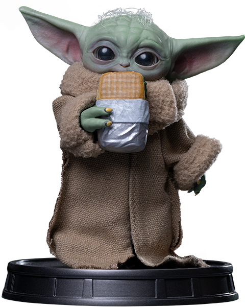 Star Wars Grogu Food Cart Snack Quarter Scale Statue  (Prototype Shown) View 7