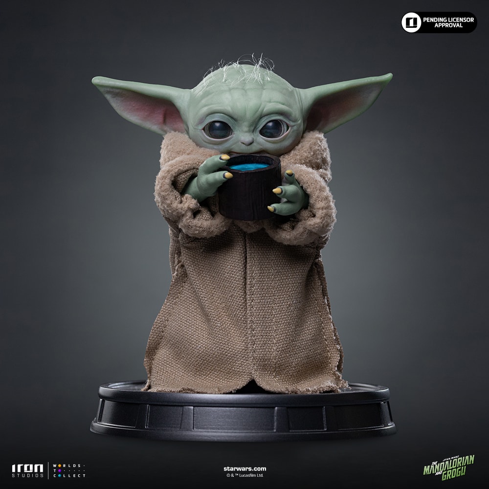 Star Wars Grogu Always Hungry Quarter Scale Statue  (Prototype Shown) View 1