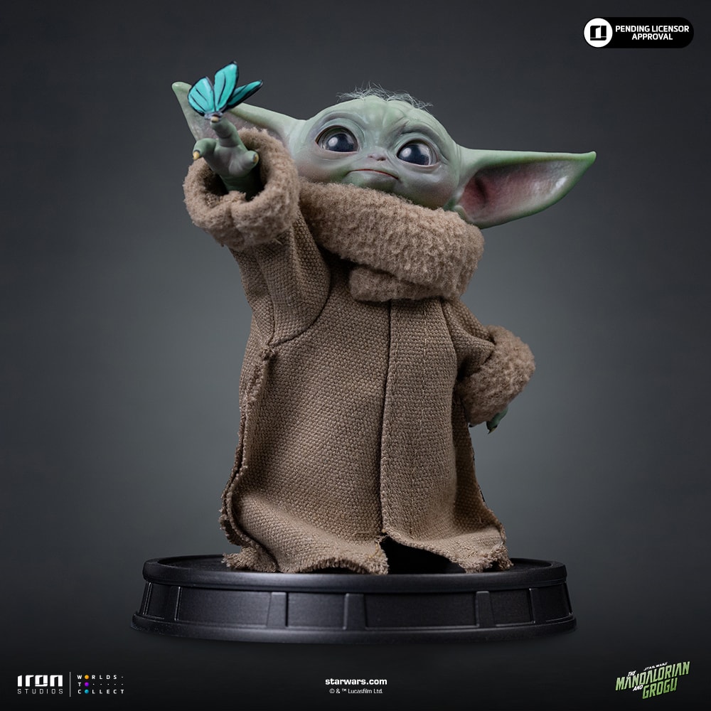 Star Wars Grogu Butterfly Wonder Quarter Scale Statue  (Prototype Shown) View 1