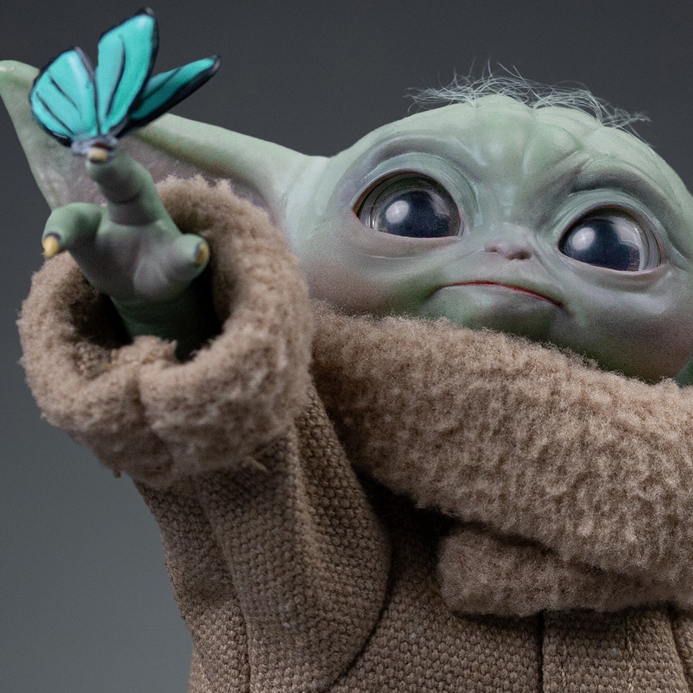Star Wars Grogu Butterfly Wonder Quarter Scale Statue  (Prototype Shown) View 4