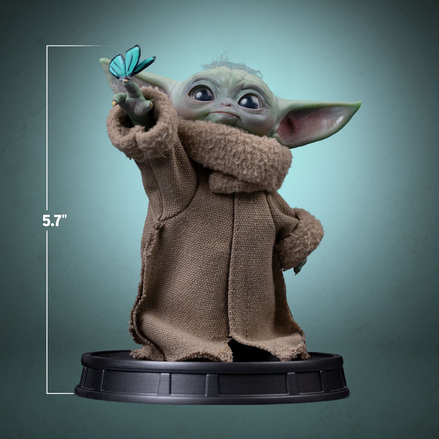 Star Wars Grogu Butterfly Wonder Quarter Scale Statue  (Prototype Shown) View 2