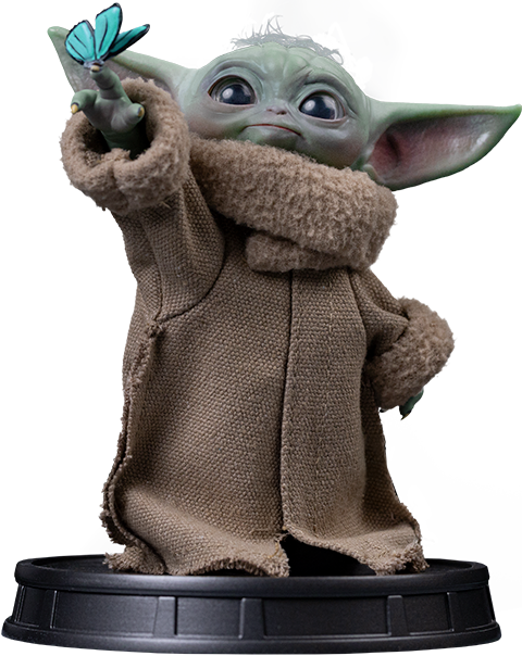 Star Wars Grogu Butterfly Wonder Quarter Scale Statue  (Prototype Shown) View 7