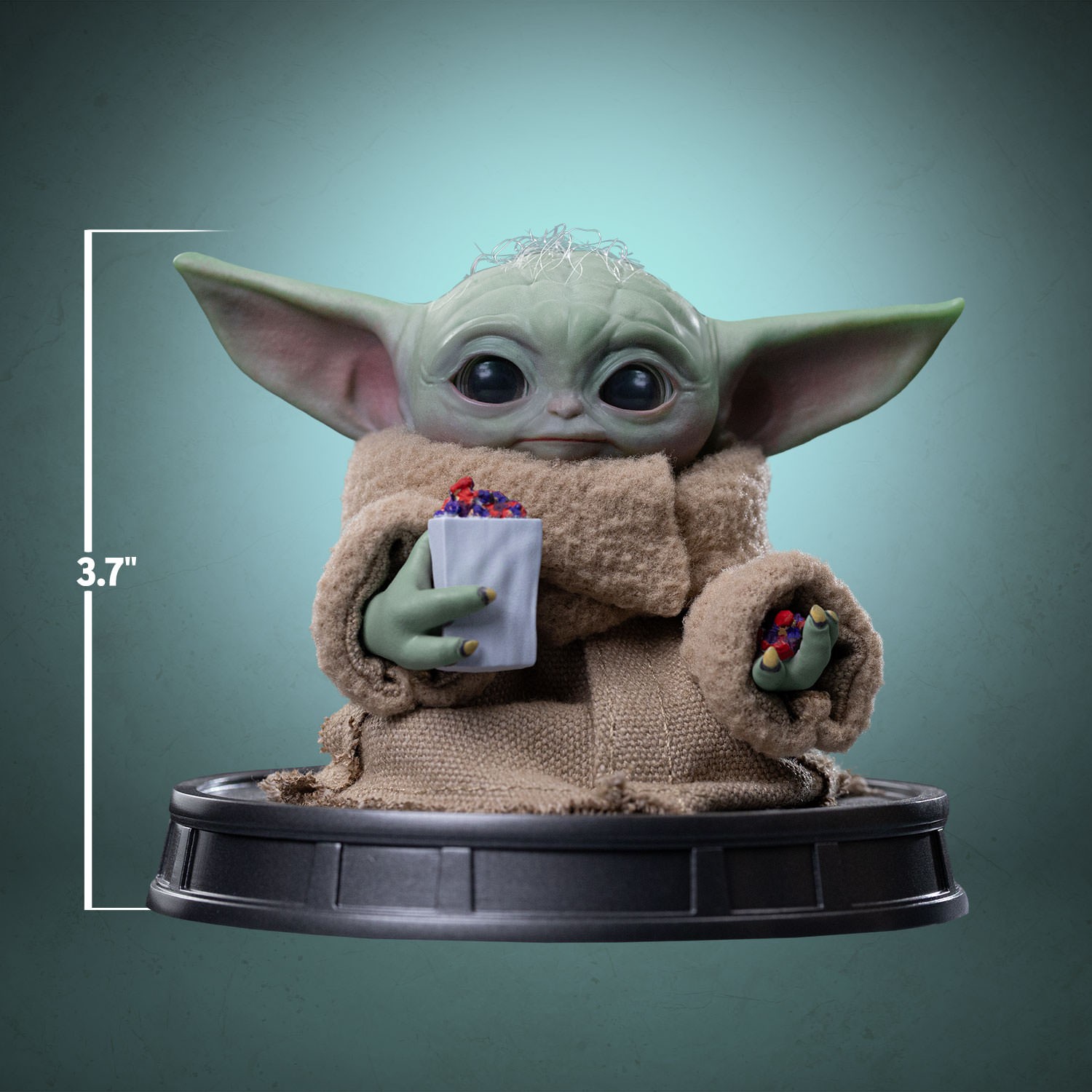 Star Wars Grogu Popcorn Time Quarter Scale Statue  (Prototype Shown) View 2