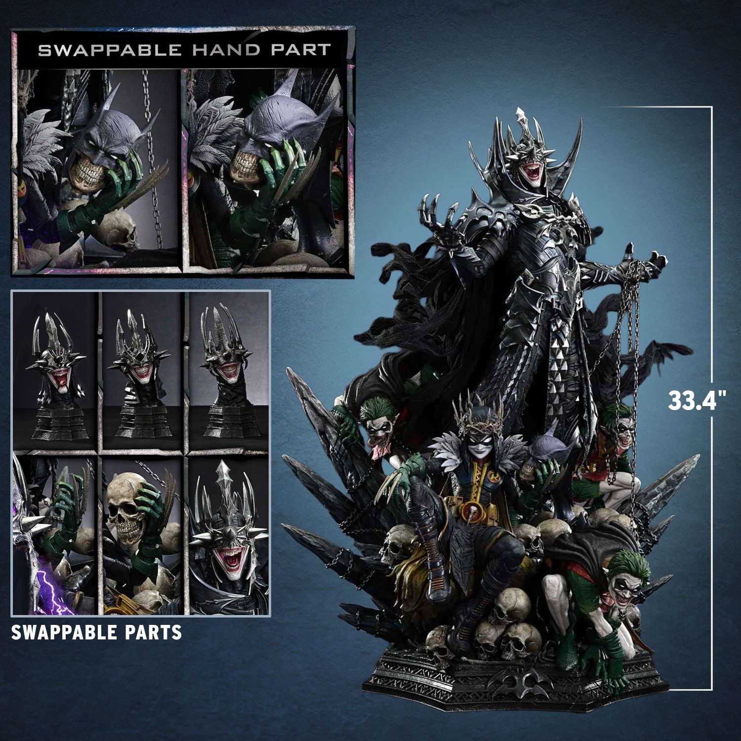 DC Comics The Batman Who Laughs & Robin King (Deluxe Bonus Version) 1:3 Scale Statue  (Prototype Shown) View 2