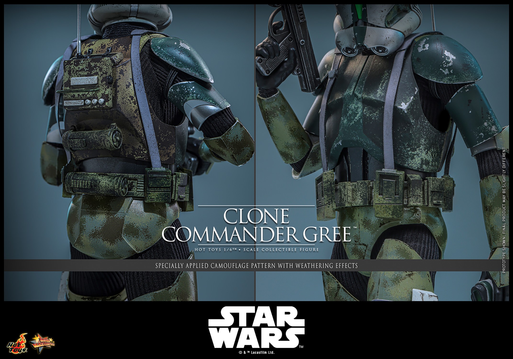 Star Wars Clone Commander Gree Sixth Scale Figure  (Prototype Shown) View 17