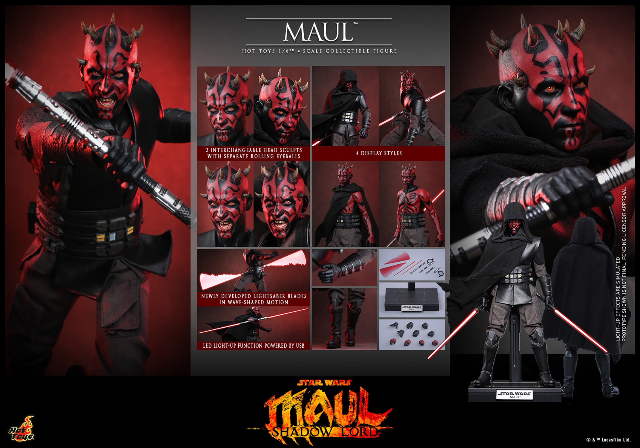 Star Wars Maul Sixth Scale Figure  (Prototype Shown) View 23