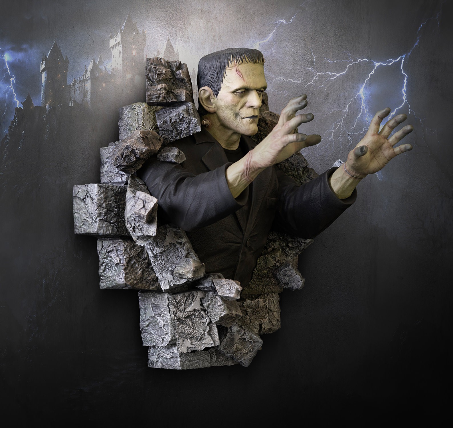Universal Monsters Frankenstein Wall Sculpture Wall Decor  (Prototype Shown) View 7