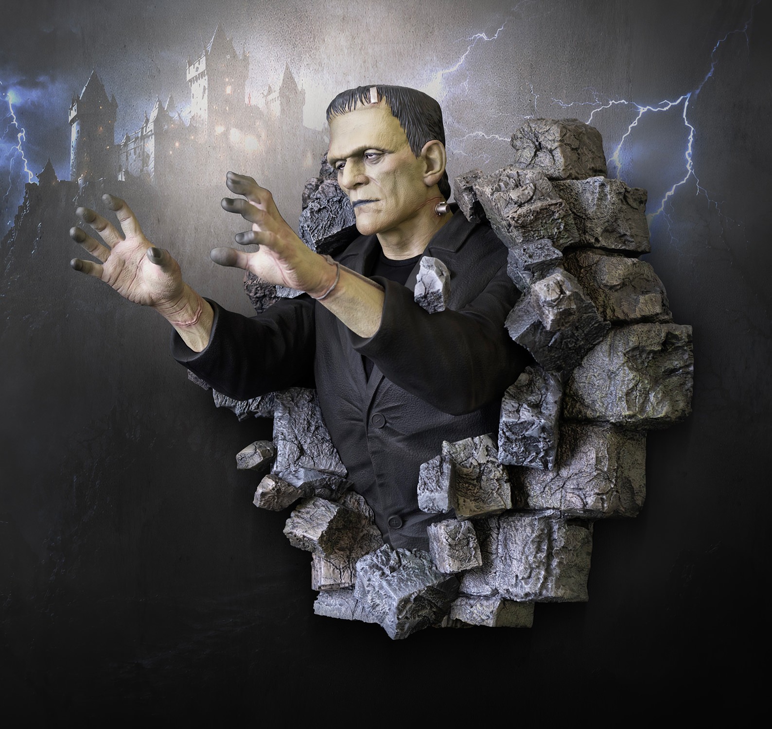 Universal Monsters Frankenstein Wall Sculpture Wall Decor  (Prototype Shown) View 8