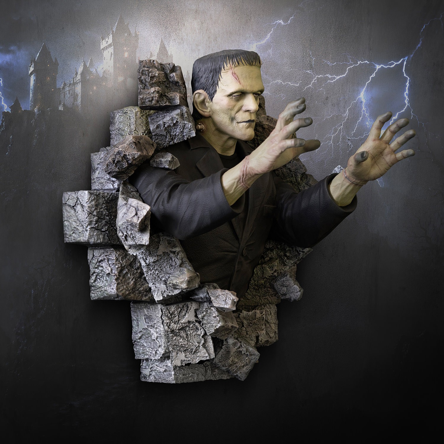 Universal Monsters Frankenstein (Half-Scale) Wall Sculpture Wall Decor  (Prototype Shown) View 3