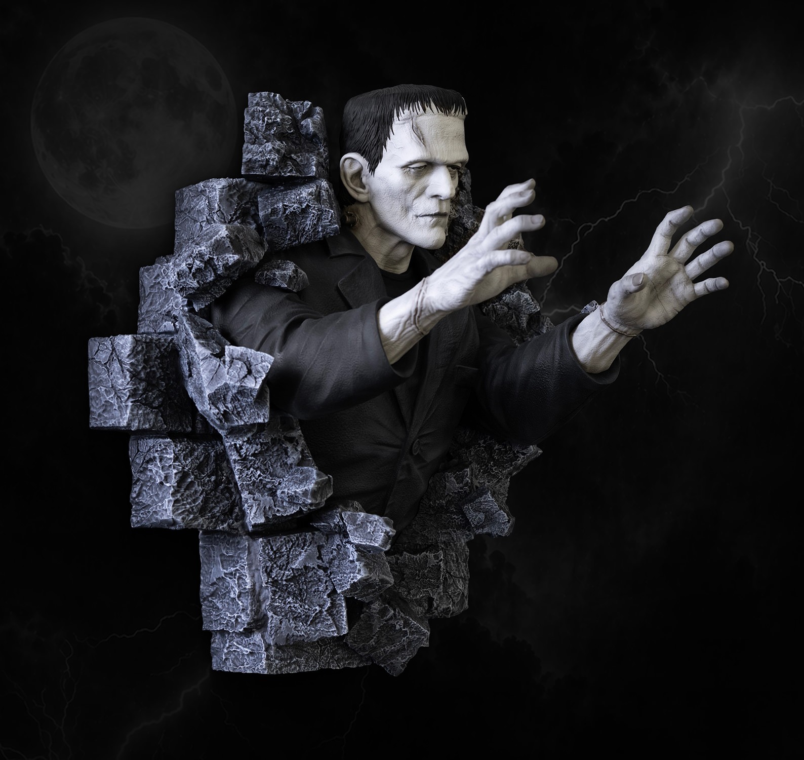 Universal Monsters Frankenstein Wall Sculpture (Half-Scale Classic Horror Edition) Wall Decor  (Prototype Shown) View 10