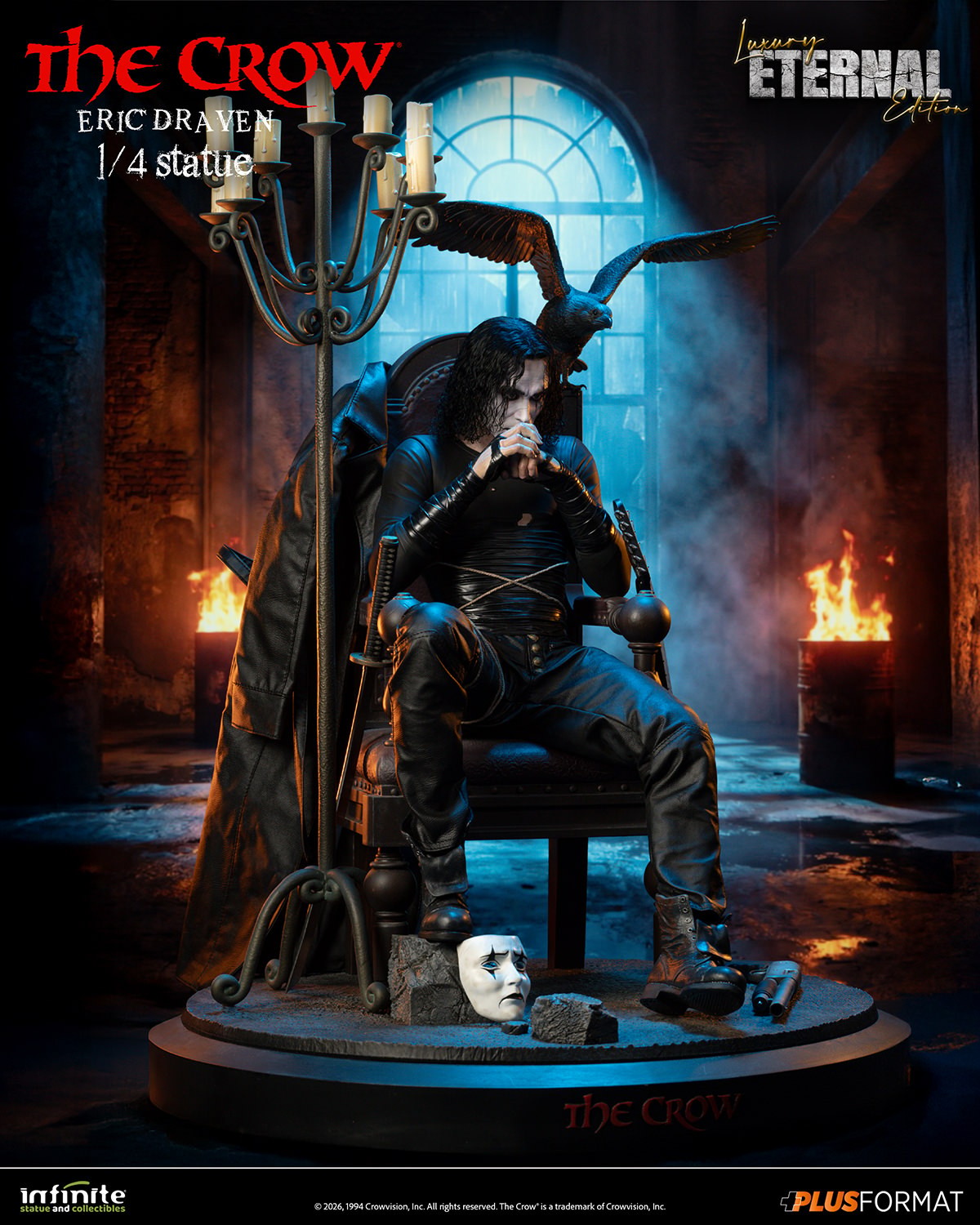 The Crow Eric Draven (Luxury Eternal Edition) Quarter Scale Statue  (Prototype Shown) View 9