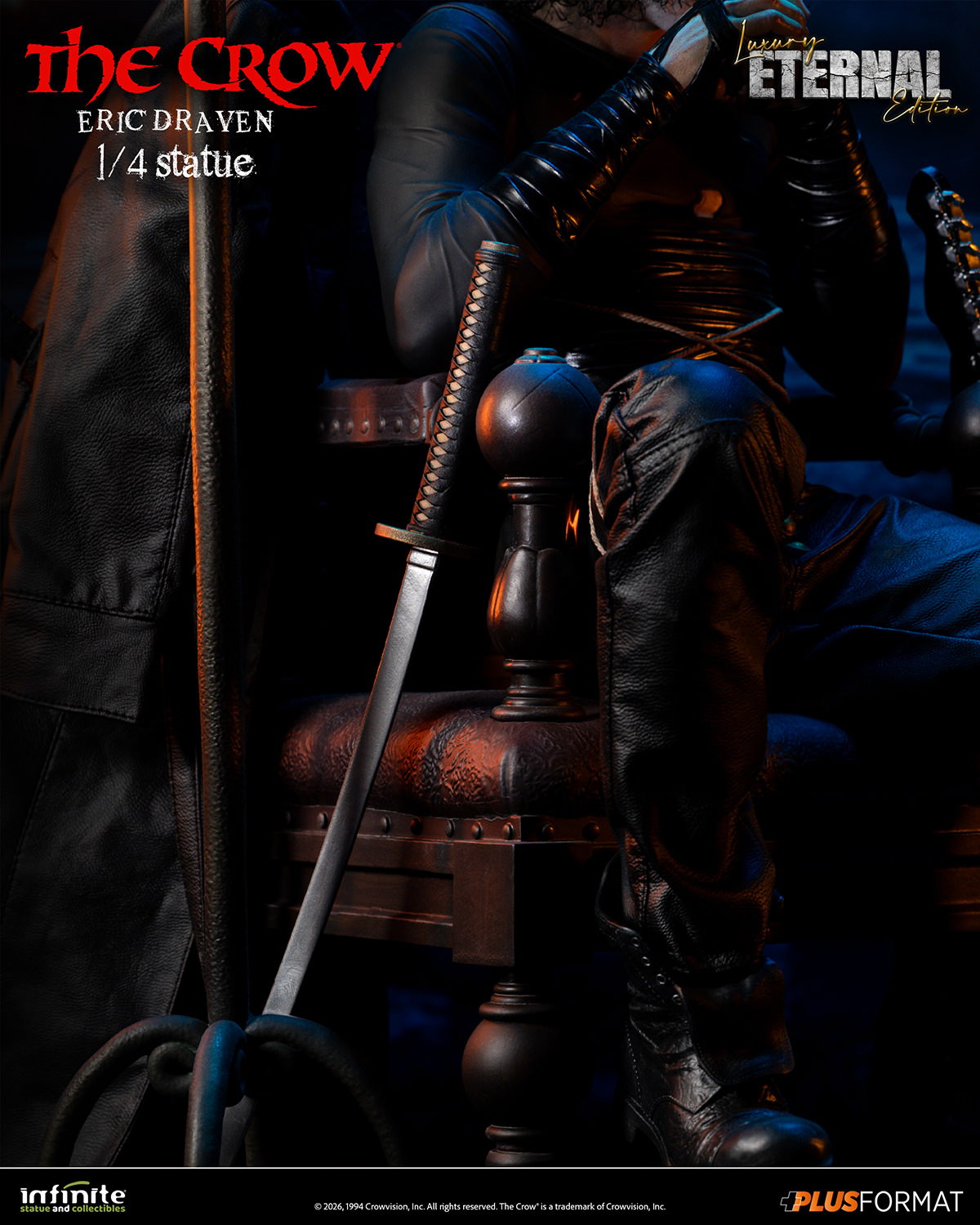 The Crow Eric Draven (Luxury Eternal Edition) Quarter Scale Statue  (Prototype Shown) View 12