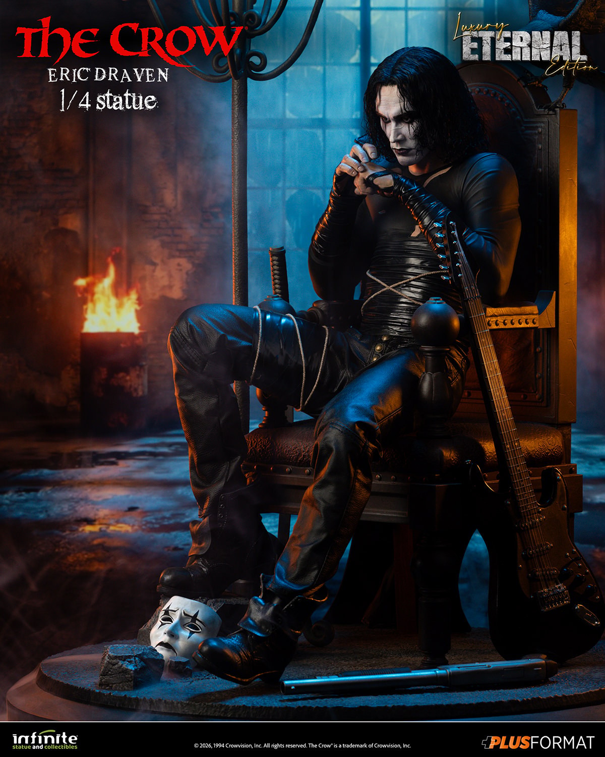 The Crow Eric Draven (Luxury Eternal Edition) Quarter Scale Statue  (Prototype Shown) View 14
