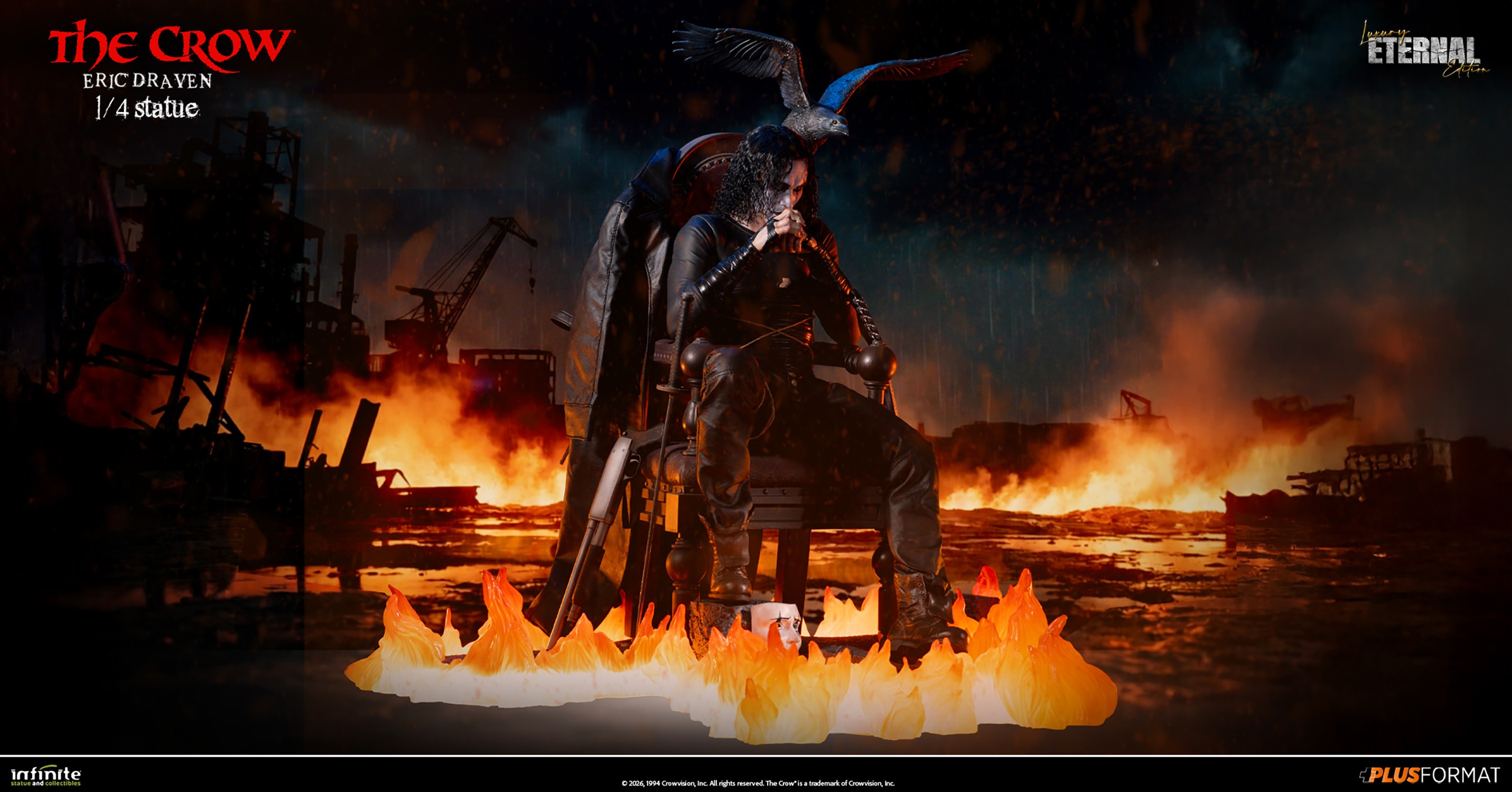 The Crow Eric Draven (Luxury Eternal Edition) Quarter Scale Statue  (Prototype Shown) View 7