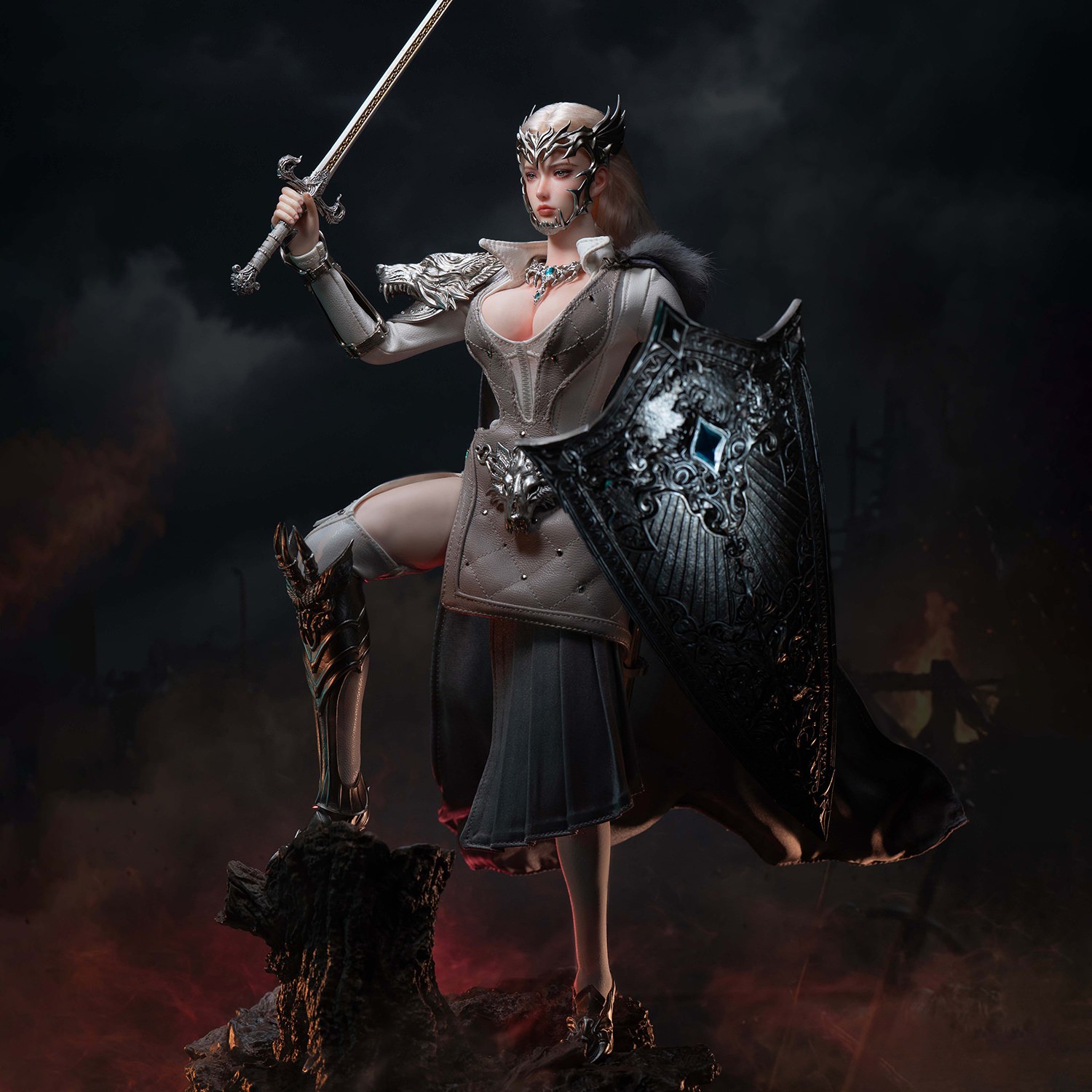 TBLeague The Girl Under Wolf’s Ward (Silver) Sixth Scale Figure  (Prototype Shown) View 3