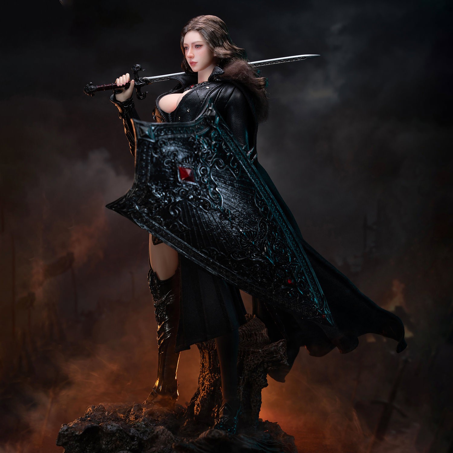 TBLeague The Girl Under Wolf’s Ward (Black) Sixth Scale Figure  (Prototype Shown) View 1
